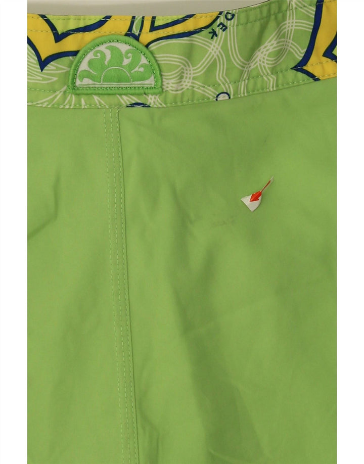 SUNDEK Mens Swimming Shorts Medium  Green Floral Polyester Vintage Sundek and Second-Hand Sundek from Messina Hembry 