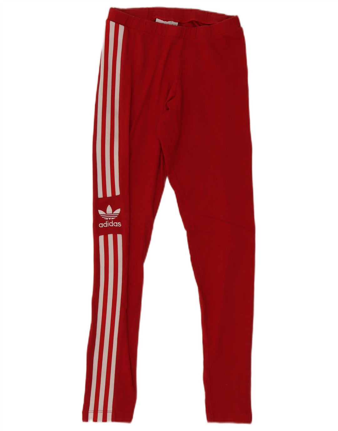 Adidas Dame Grafiske Leggings UK 8 Small Red Bomuld