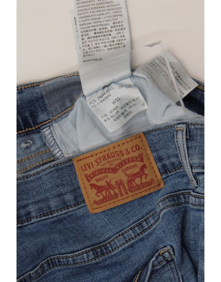 Levi's Klassiske denimshorts til kvinder W32 Stor blå bomuld