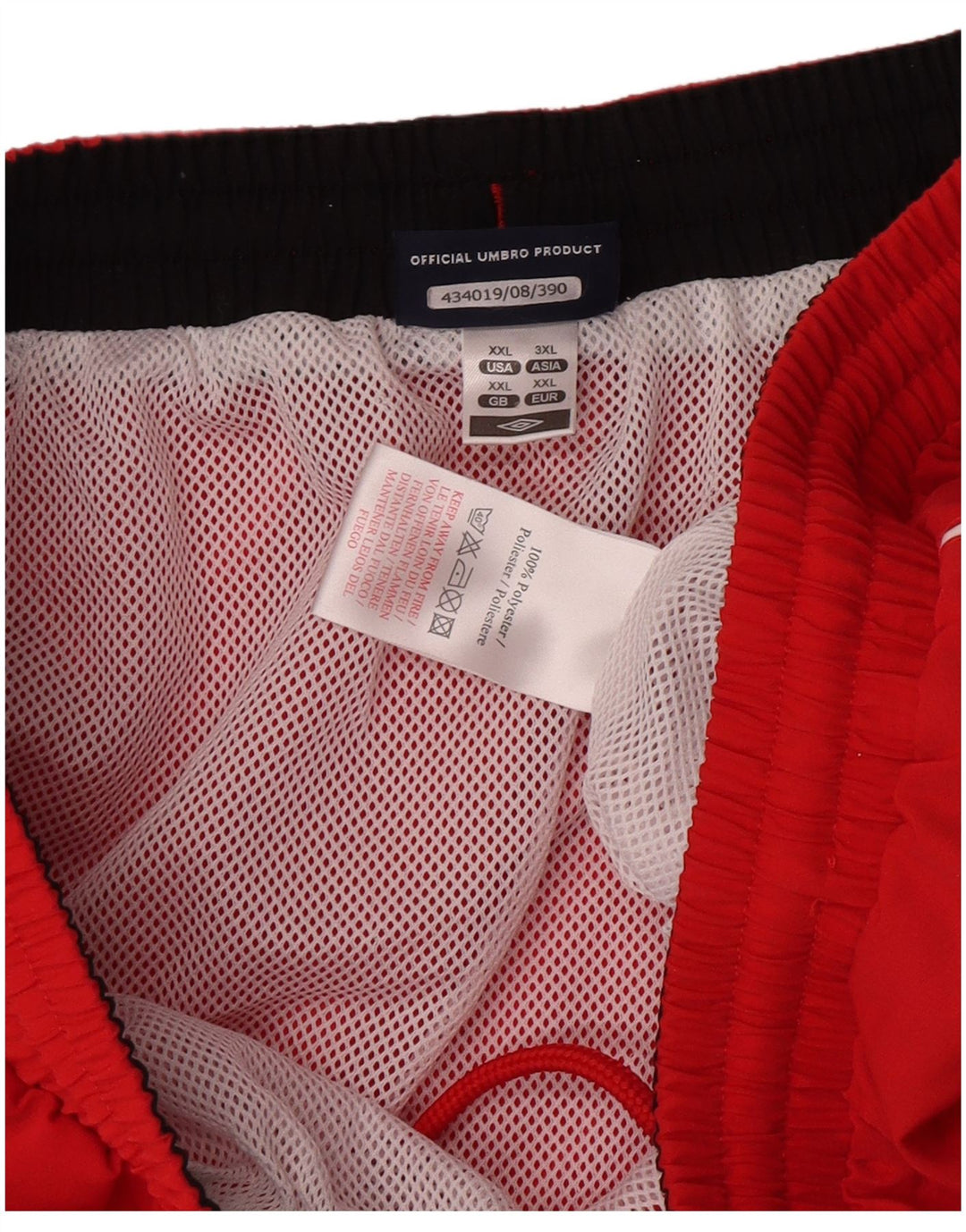 Umbro Herre grafiske sportsshorts 2XL Rød Polyester