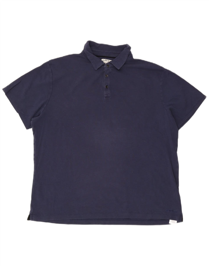 Orvis Polo Shirt til mænd 2XL marineblå bomuld