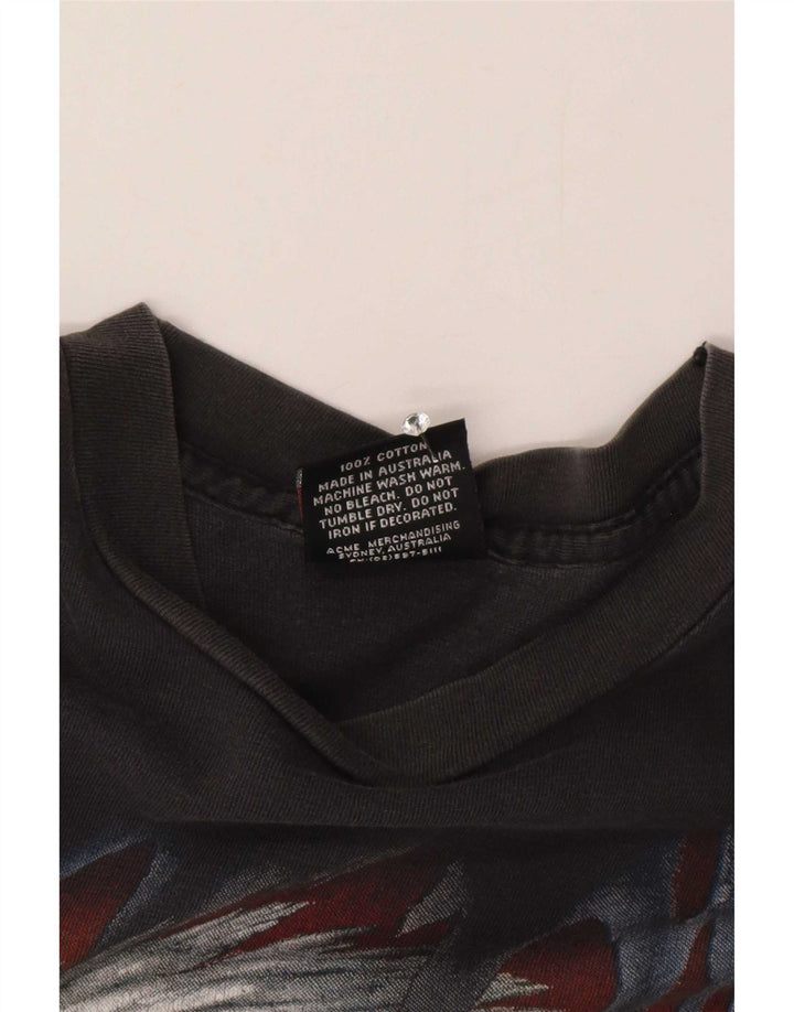 Harley Davidson Herre 1990 grafisk T-shirt top mellemgrå bomuldsmotorcykel