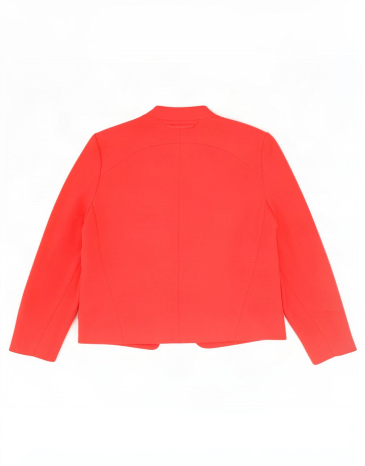 Topshop Dame Crop Open Blazer Jacket UK 6 XS Pink Polyester