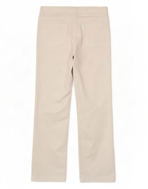 Marks & Spencer Womens Straight Casual Trousers UK 14 Large W32 L28 White