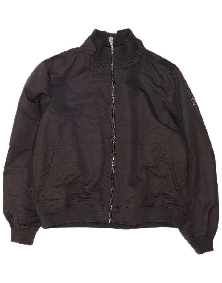 Trussardi Jeans Herre Bomber Jacket IT 58 4XL Sort Polyester