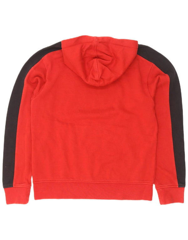 Nike Herre Dri Fit Hættetrøje Jumper UK 39/41 Medium Rød Colourblock Bomuld
