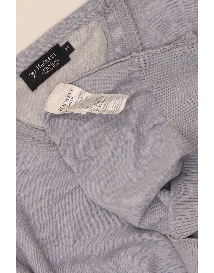 Hackett Herre V-hals sweater Medium Blue Flecked Bomuld
