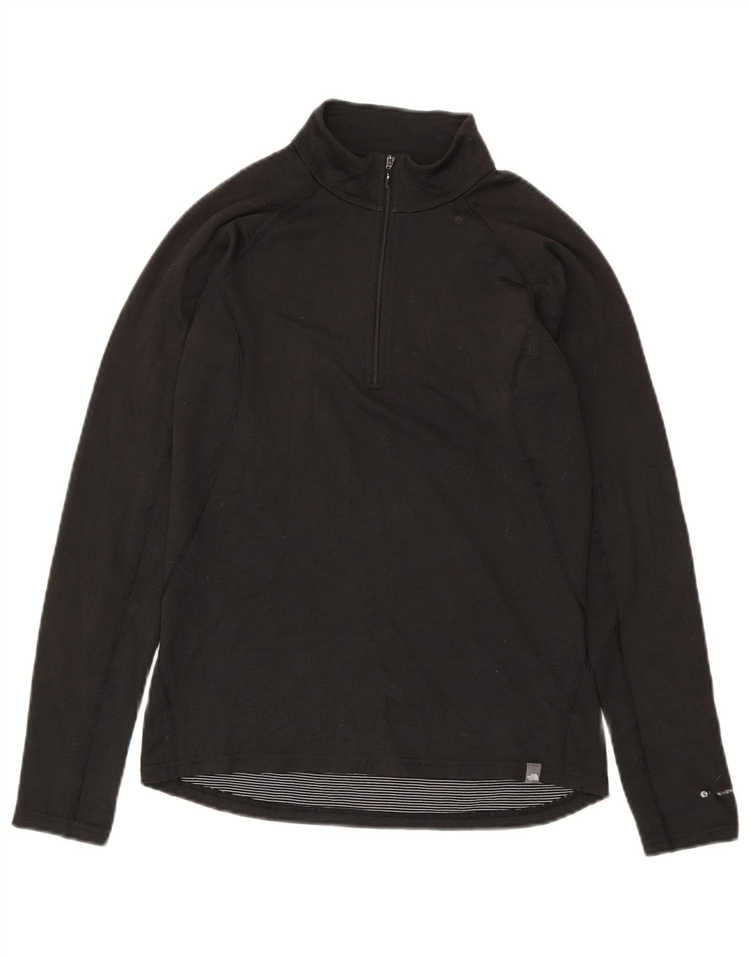The North Face Herre Zip Neck Pullover Træningsdragt Top Lille sort Polyester