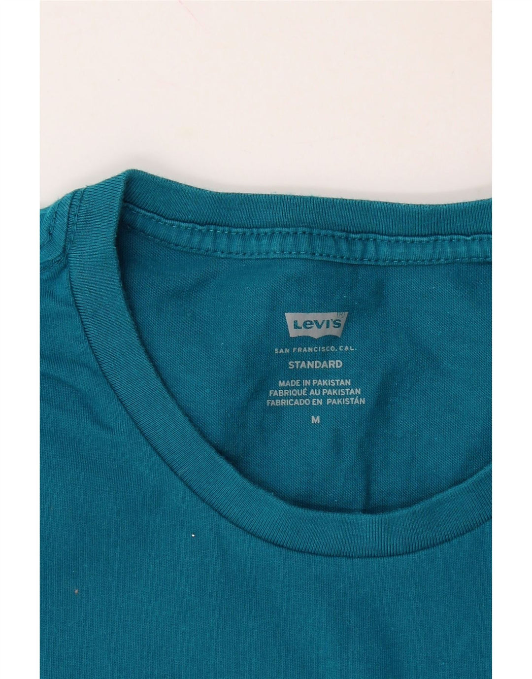 LEVI'S Mens Standard T-Shirt Top Medium Blue Cotton Vintage Levi's and Second-Hand Levi's from Messina Hembry 