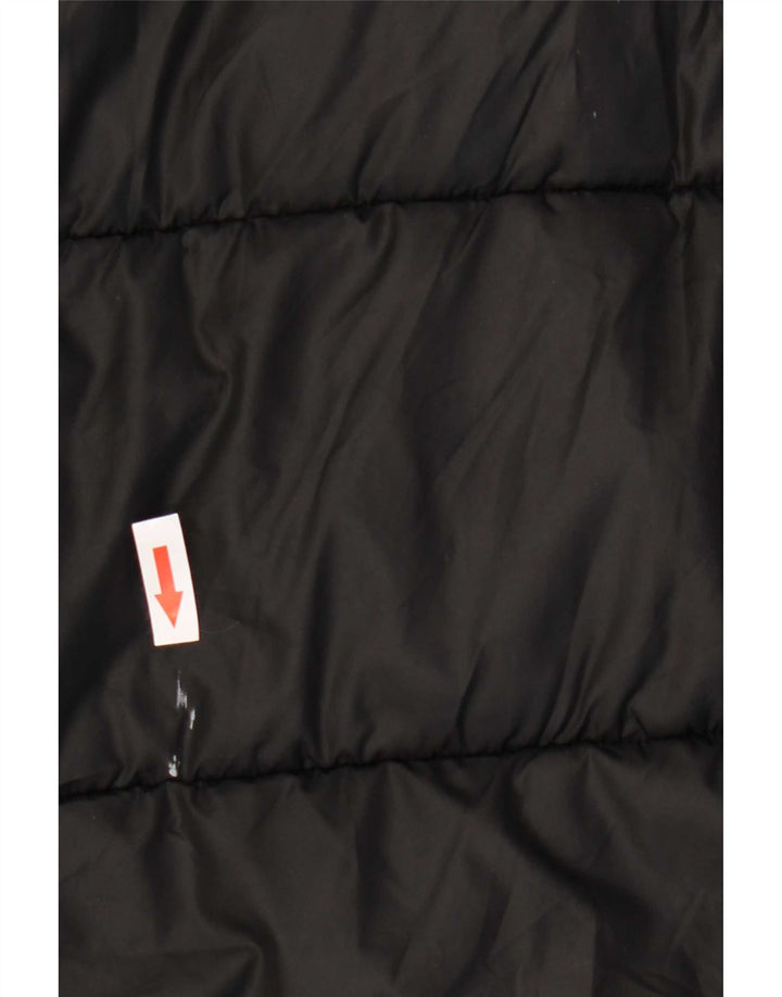 Adidas Dame Hætte Polstret Frakke UK 16/18 Large Black Polyester