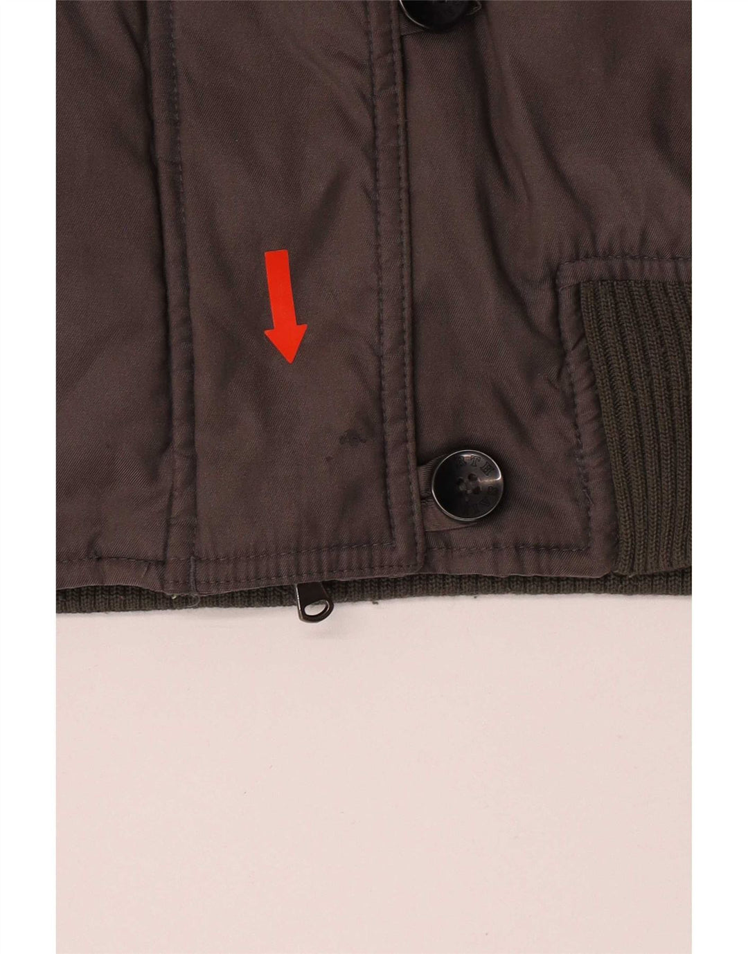 North Sails Dame Oversized Grafisk Hooded Bomber Jacket UK 6 XS Grå