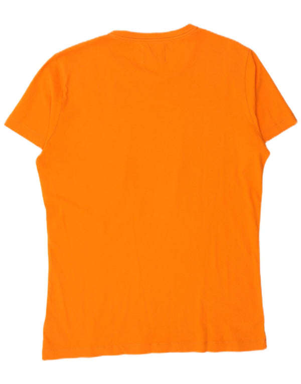 Calvin Klein Jeans Herre grafisk T-shirt Top Stor Orange Bomuld