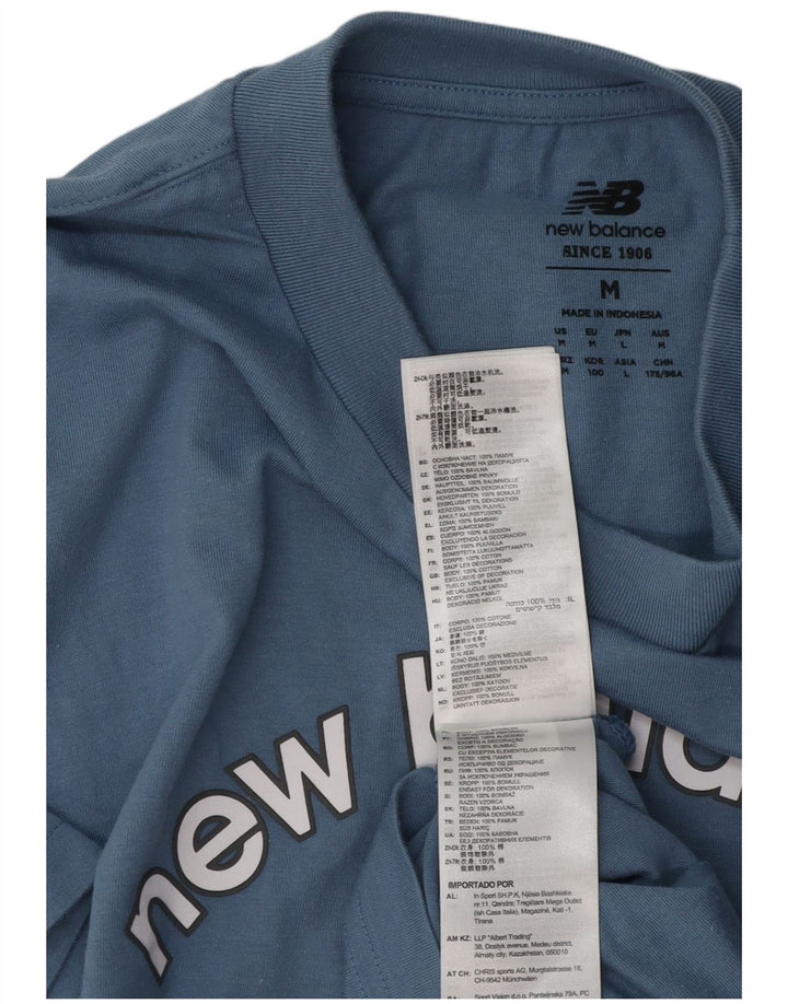 NEW BALANCE Herre grafisk T-shirt top mellemblå bomuld