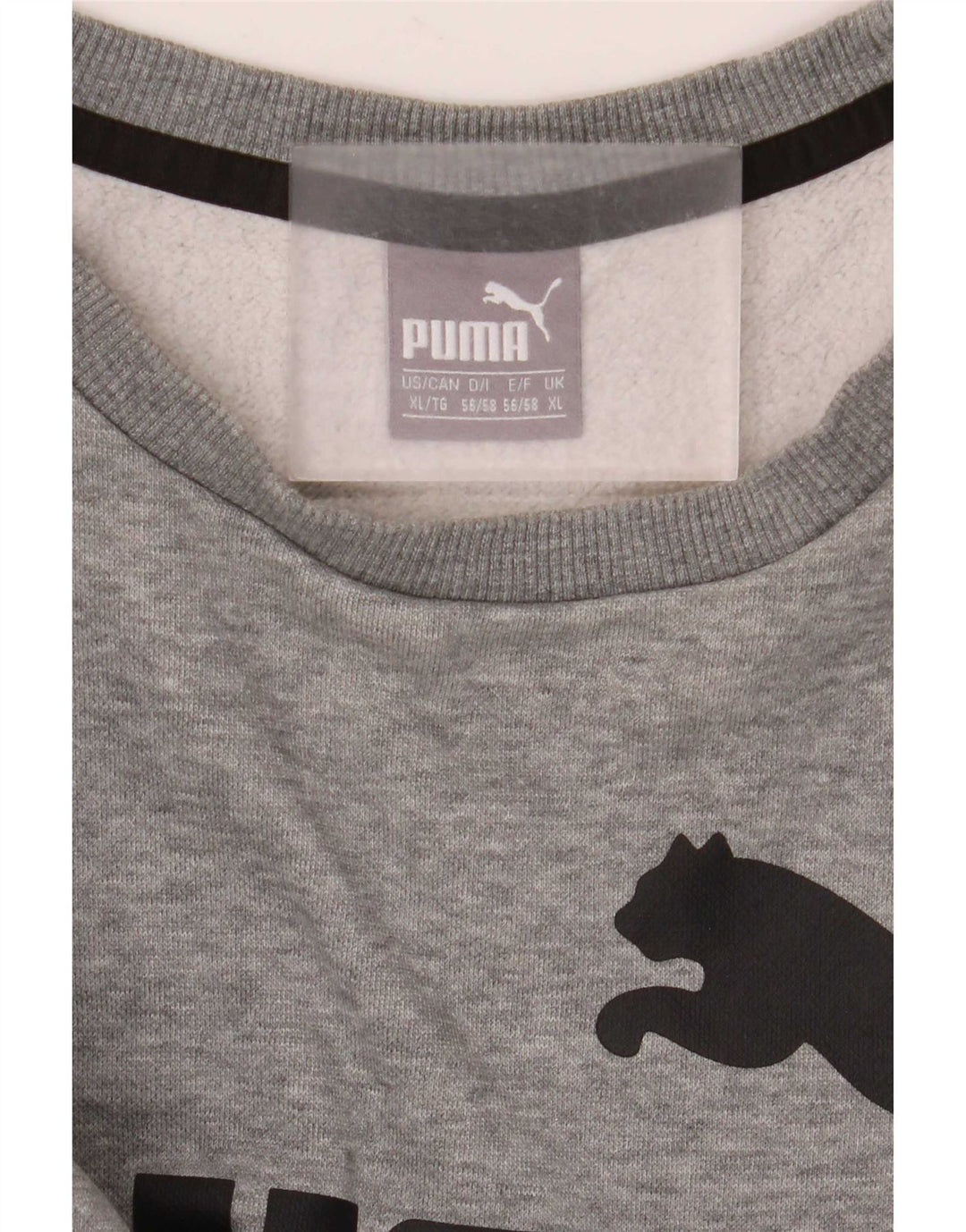 Puma Herre Grafisk Sweatshirt Jumper XL Grå Flecked