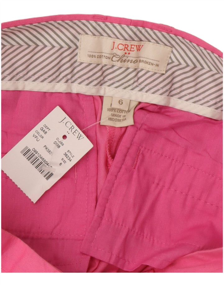 J. CREW Chino Shorts til kvinder US 6 Medium W32 Pink Bomuld
