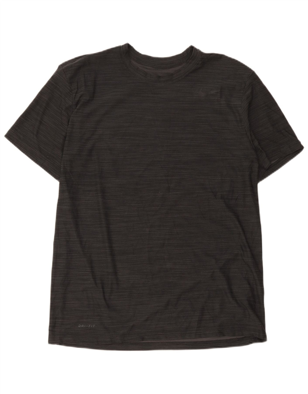 Nike Herre Dri Fit T-shirt Top Stor sort stribet polyester