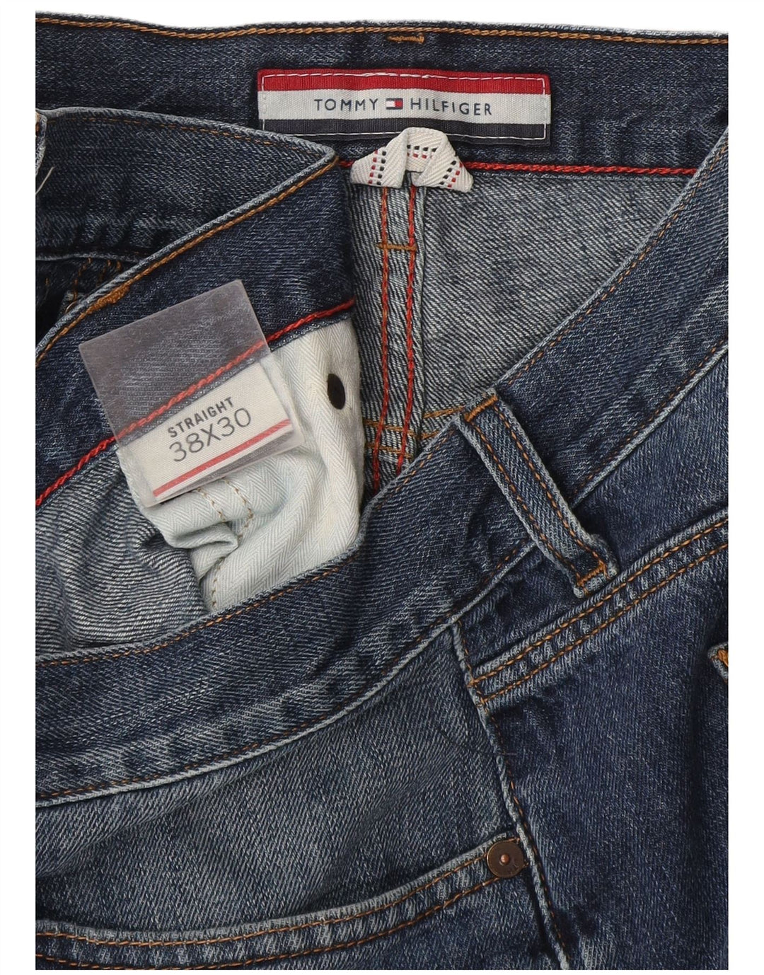 Tommy Hilfiger Straight Jeans til mænd W38 L30 Blå