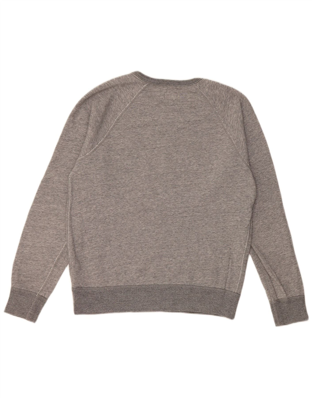 J. CREW Dame oversize sweatshirt Jumper UK 10 Lille grå bomuld
