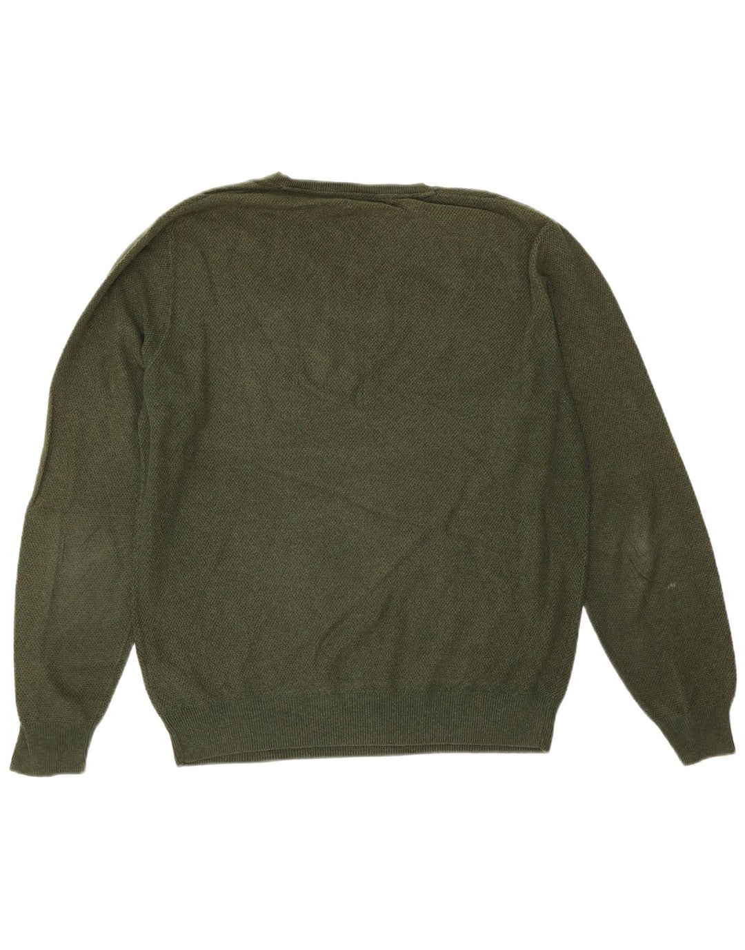 Massimo Dutti Herre V-hals sweater Stor grøn bomuld