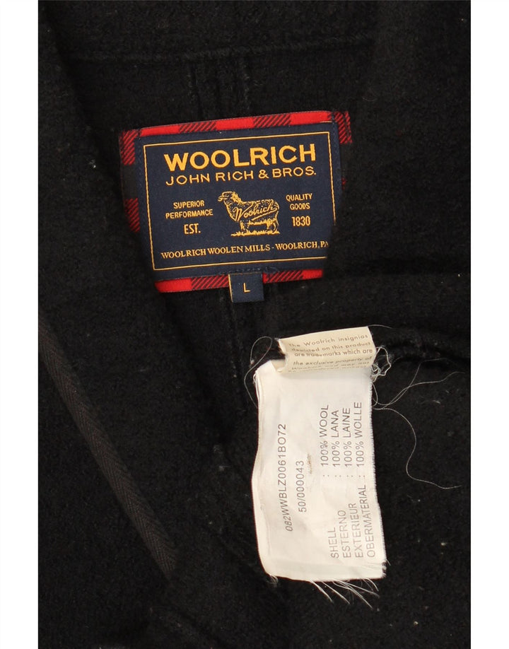 Woolrich Dame 4-knaps blazerjakke UK 14 Stor sort uld
