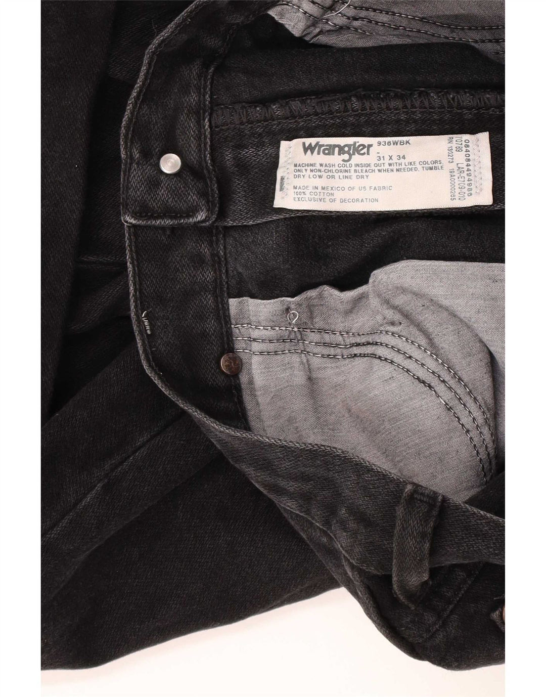 Wrangler lige jeans til kvinder W31 L34 sort bomuld