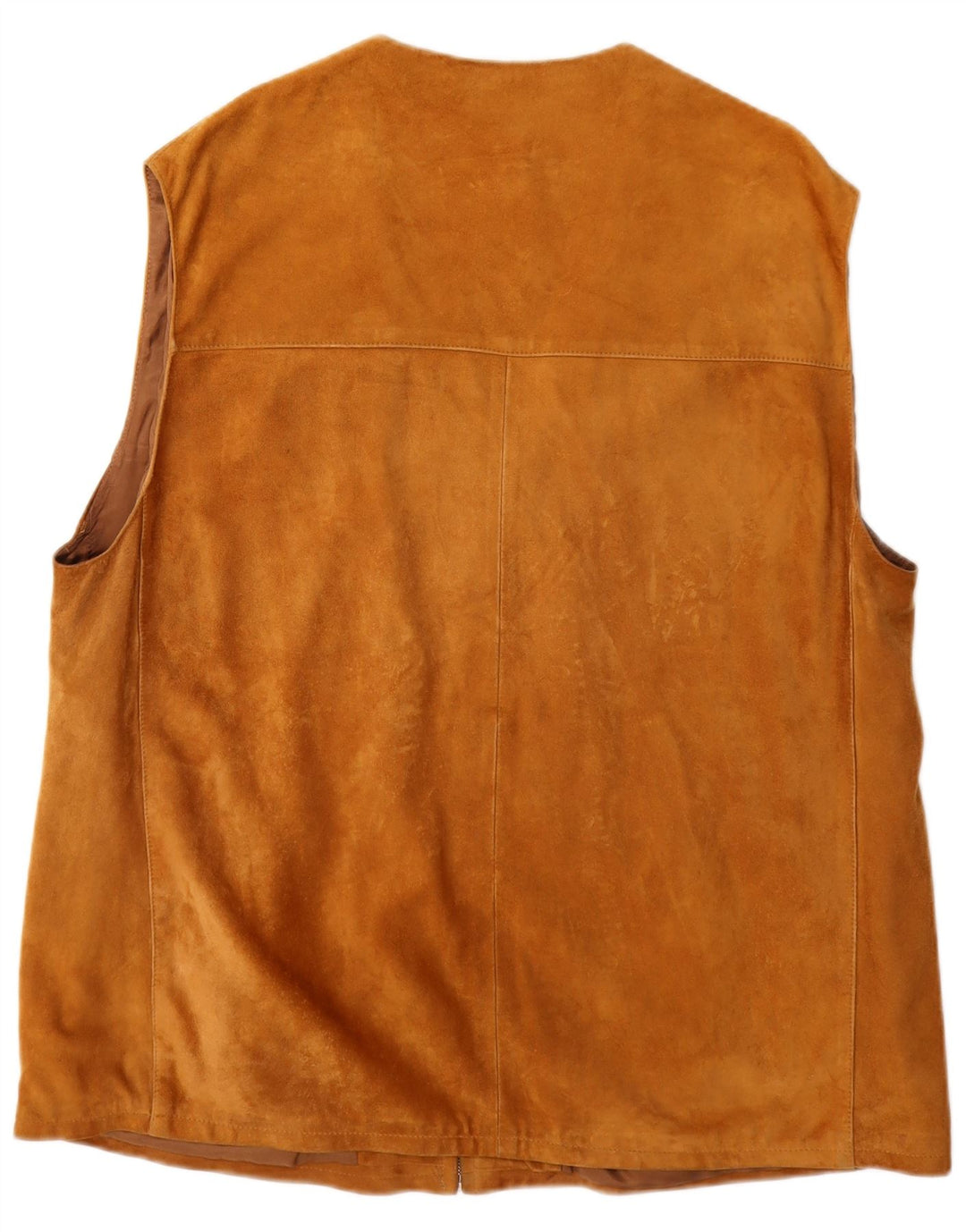 Vintage herre ruskind Gilet UK 40 Large Brown