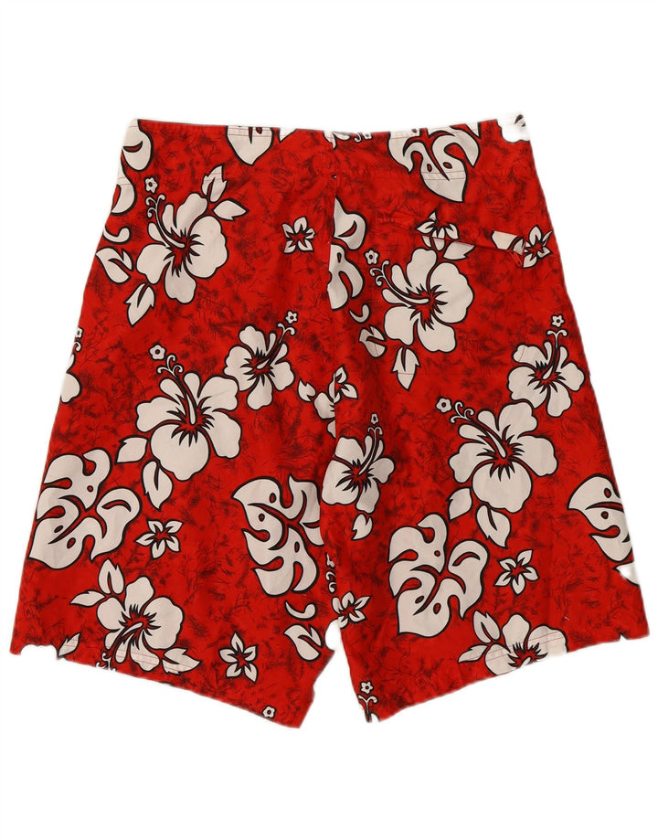 Sapore Di Mare Badeshorts til mænd Medium rød blomsterpolyester Hawaiian