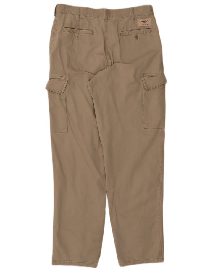 Avirex Straight Cargo Bukser til mænd W34 L32 Beige Bomuld