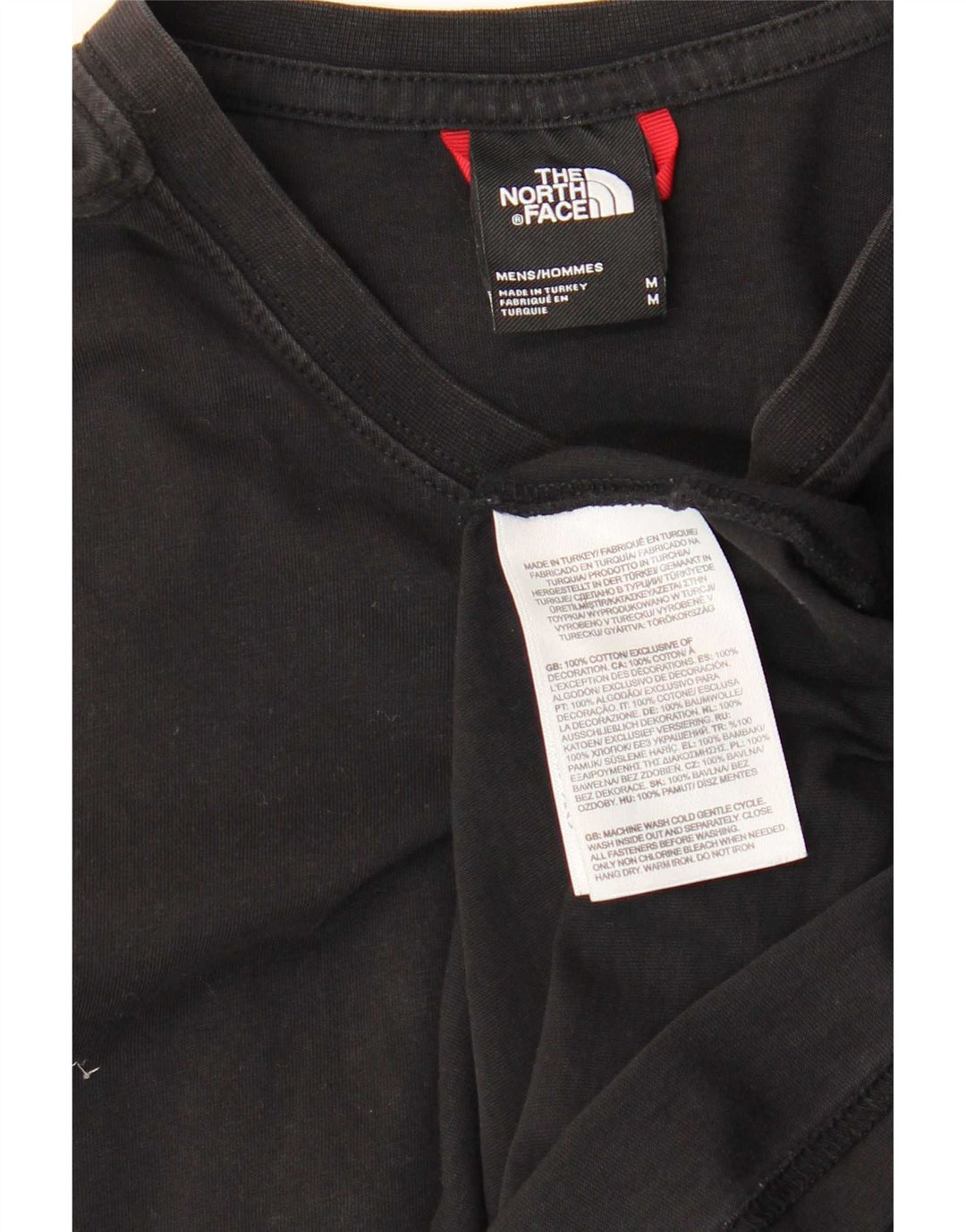 The North Face Herre grafisk T-shirt Top Medium Sort Bomuld