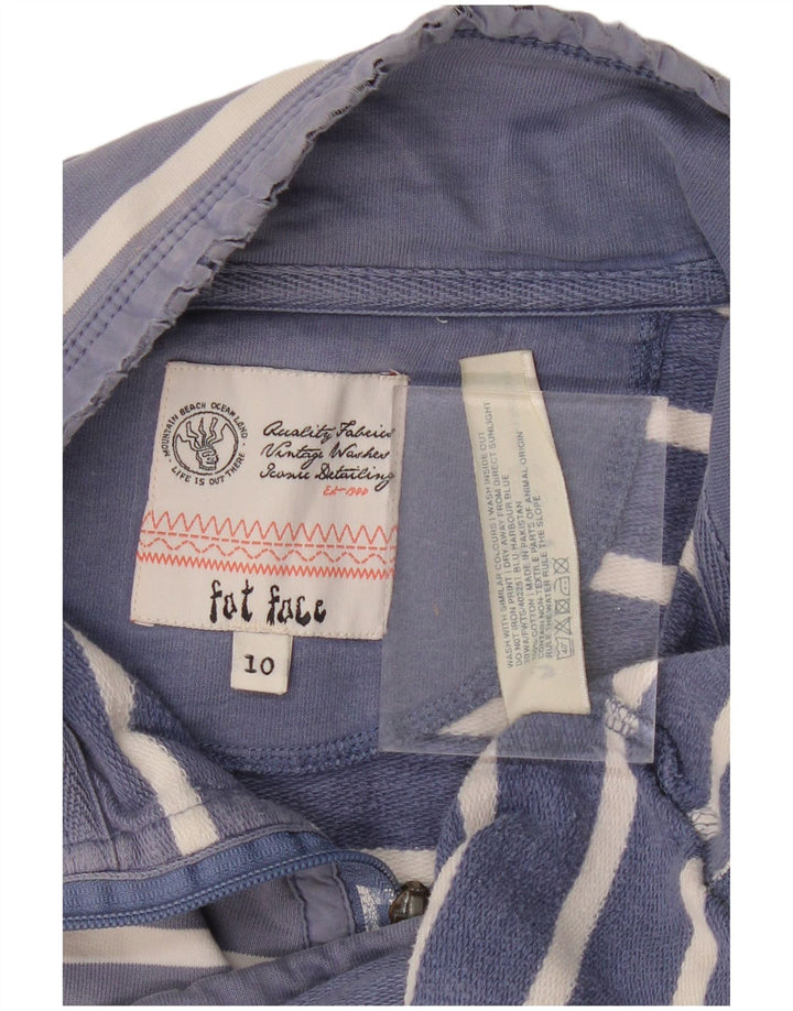 FAT FACE Dame Oversized Sweatshirt Jumper UK 10 Small Navy Blue Striped