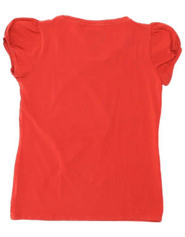 Cerruti 1881 Dame Grafisk T-Shirt Top UK 12 Medium Rød