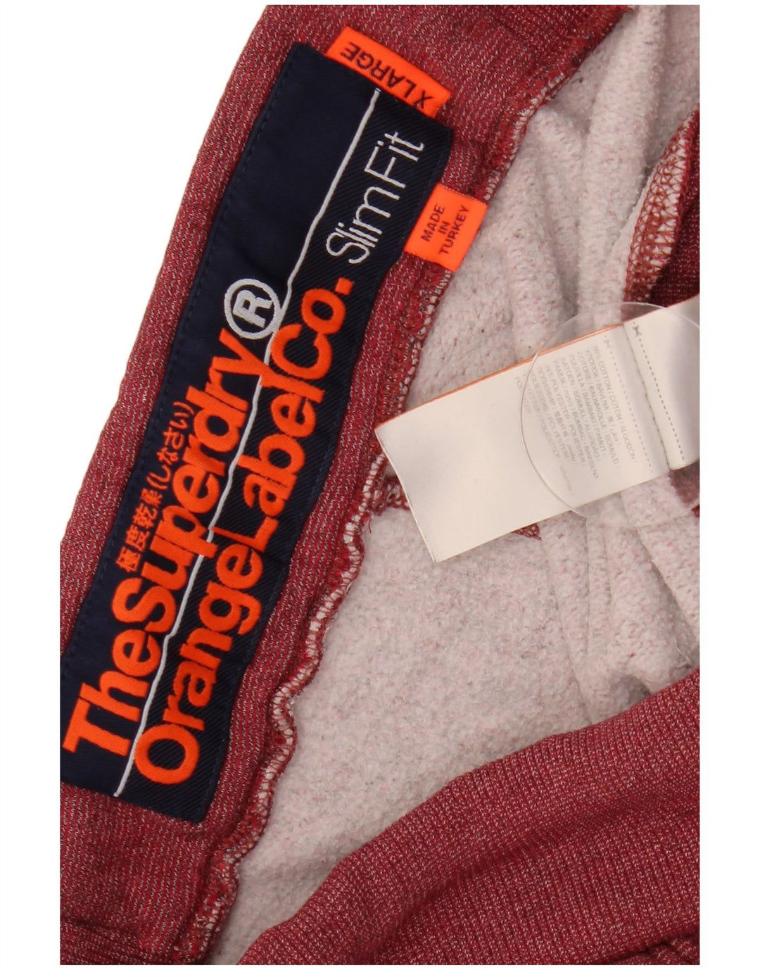 SUPERDRY Herre Slim Fit træningsdragt Bukser Joggers XL Bourgogne bomuld