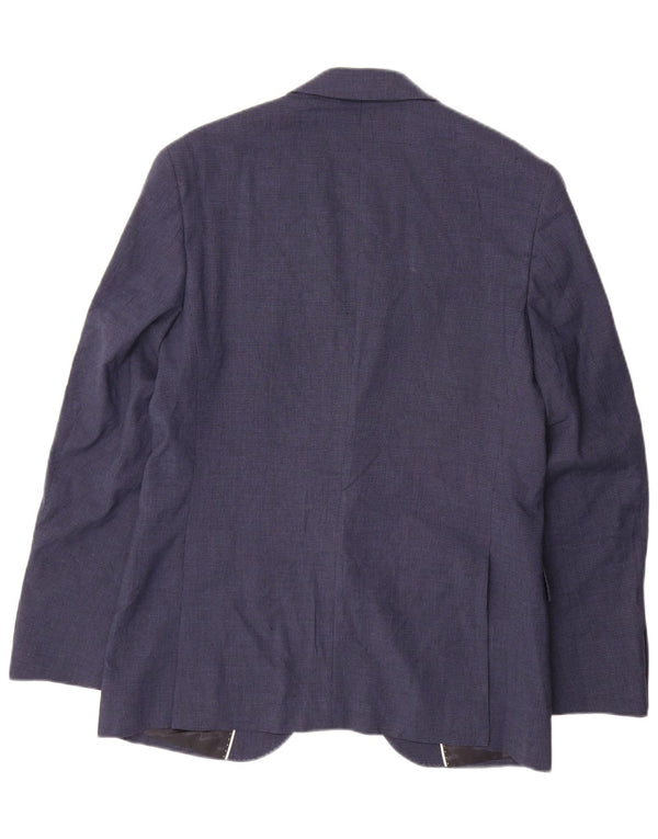 Marks & Spencer Herre 2-knaps blazerjakke UK 38 Medium Blue Houndstooth
