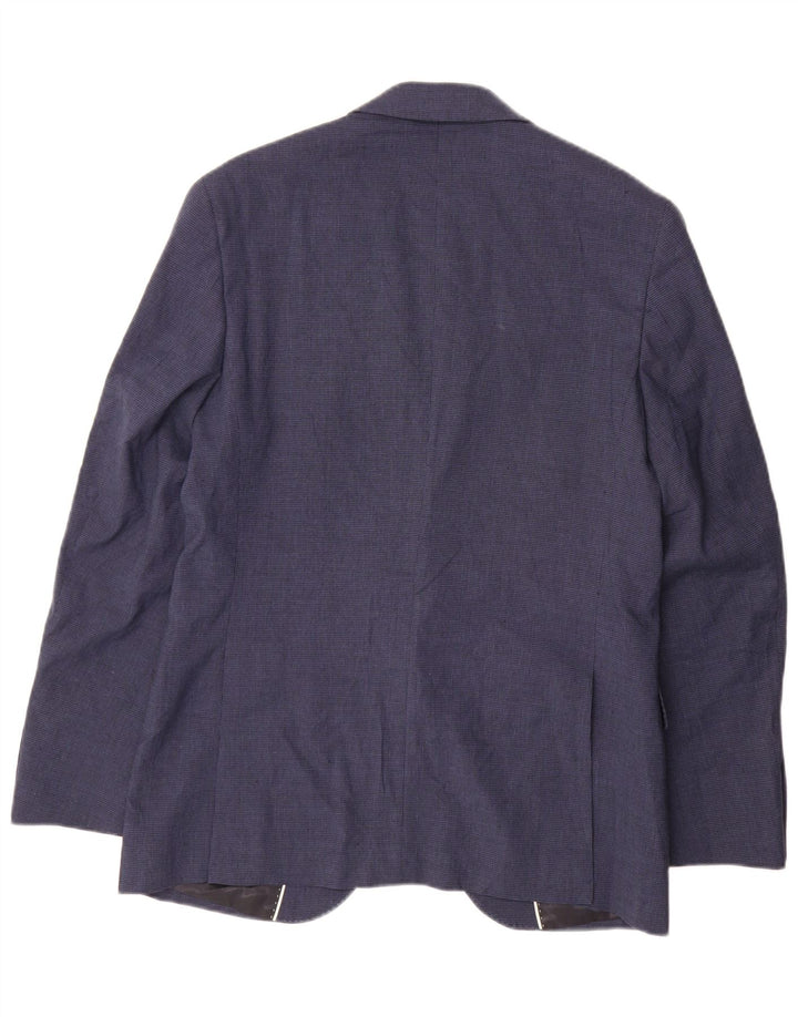 Marks & Spencer Herre 2-knaps blazerjakke UK 38 Medium Blue Houndstooth