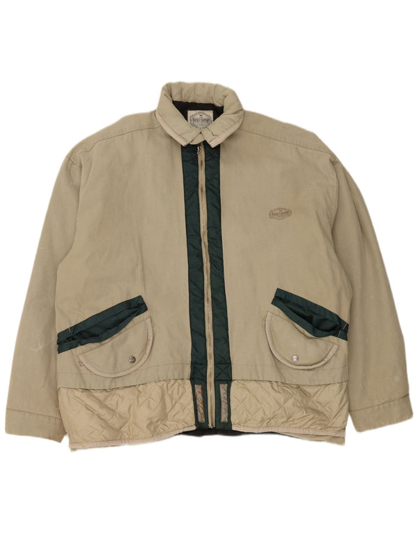 Vintage Bomberjakke til mænd UK 42 XL Beige Colourblock
