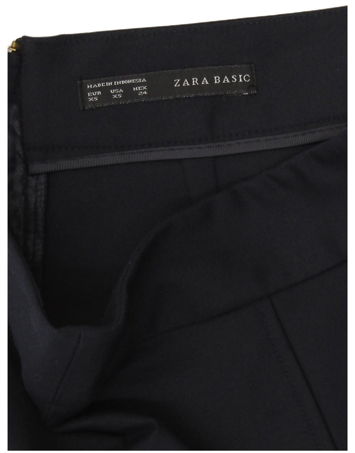 Zara Dame Mini-nederdel XS W24 Marineblå Bomuld
