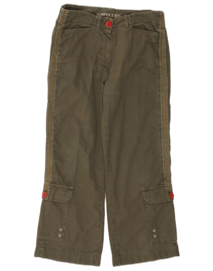 MURPHY & NYE Lige fløjlsbukser til kvinder W28 L23 Khaki Bomuld