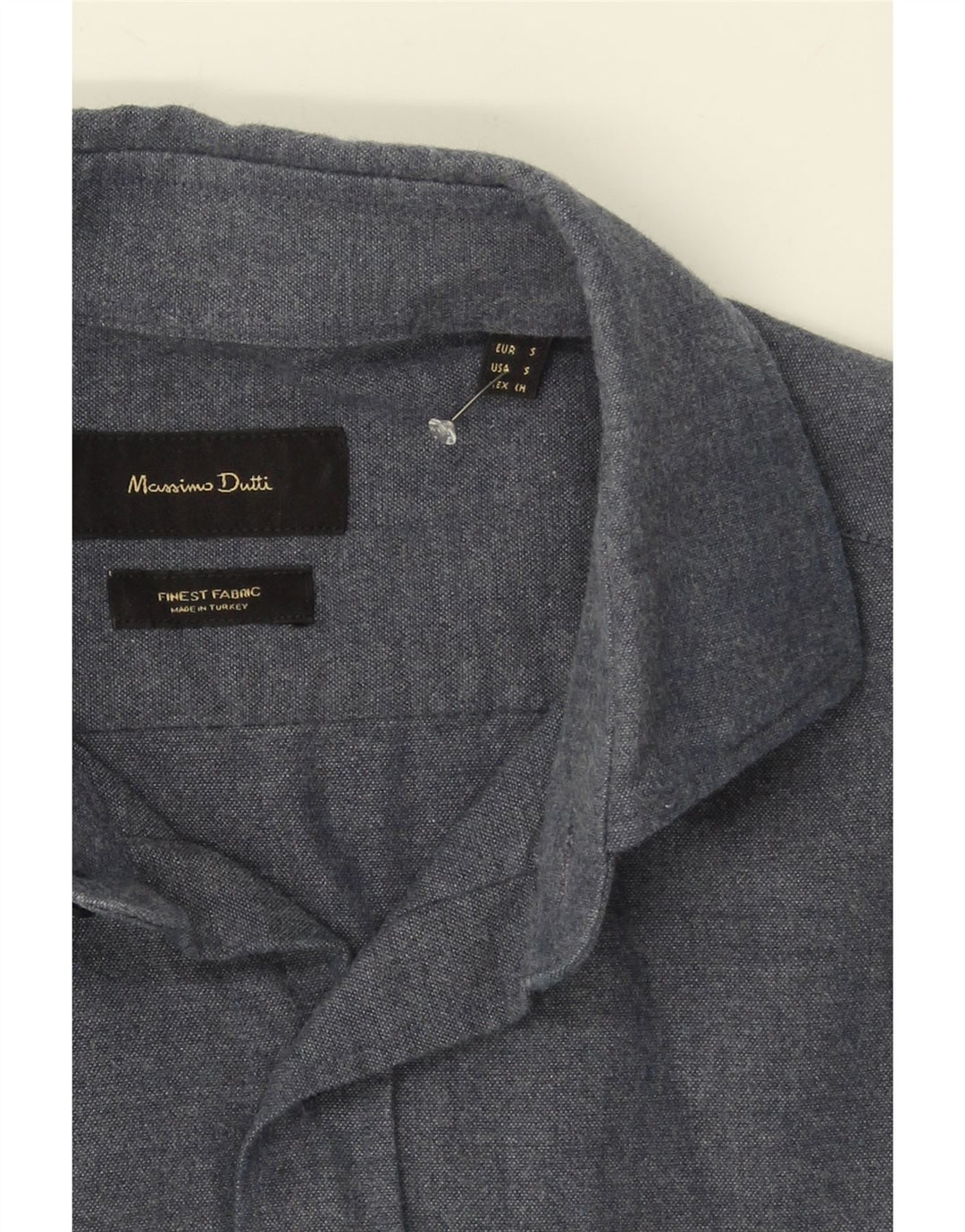 MASSIMO DUTTI Mens Shirt Small Navy Blue Cotton Vintage Massimo Dutti and Second-Hand Massimo Dutti from Messina Hembry 