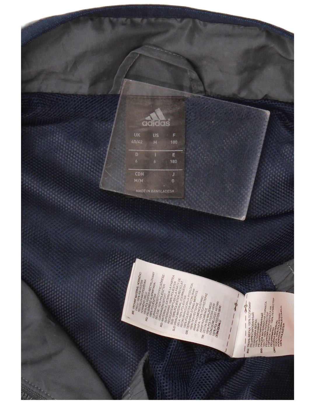 Adidas Træningsdragt til mænd Topjakke UK 40/42 Medium Grey Colourblock Polyester