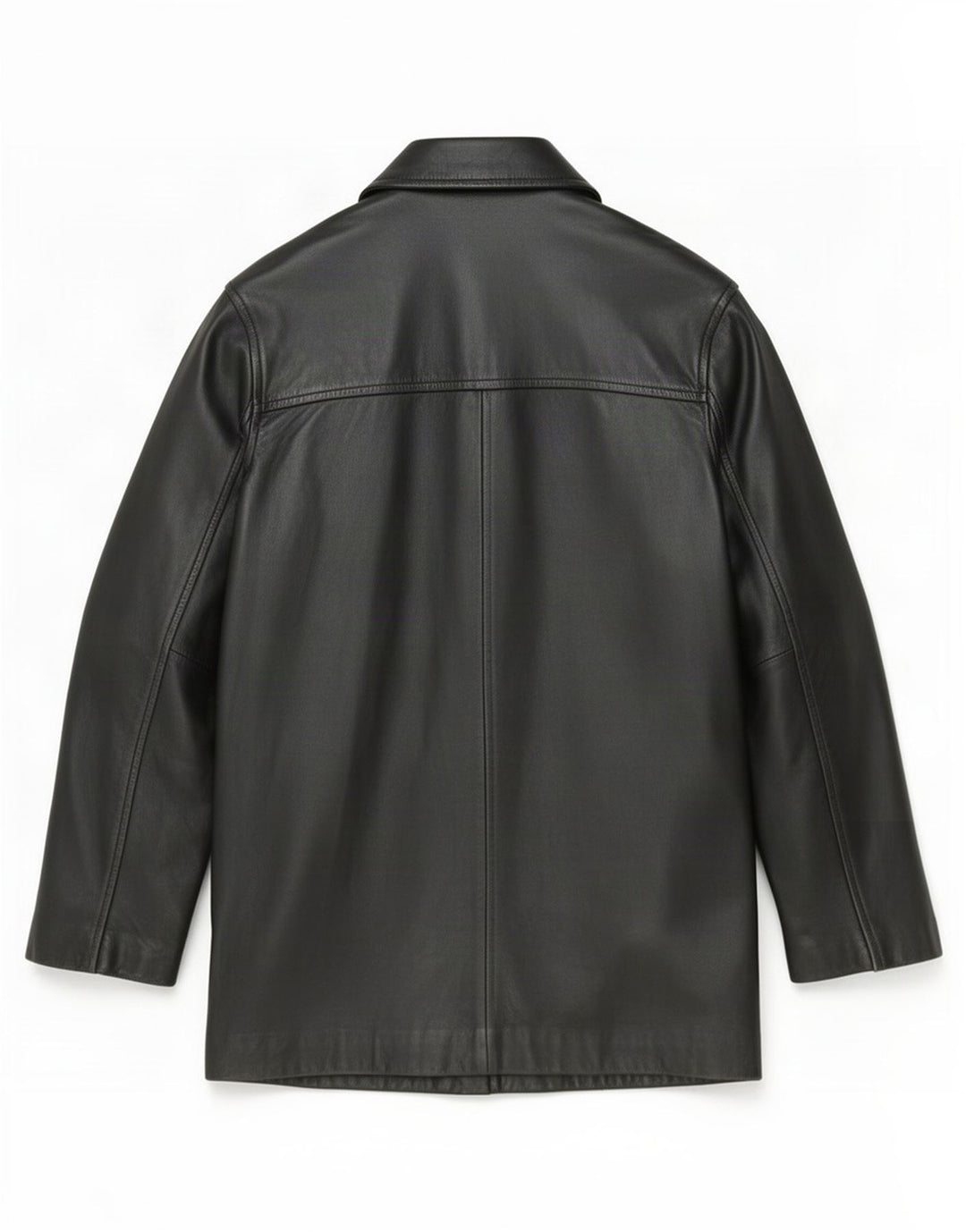 Jonathan Adams Herre Læderfrakke UK 38 Medium Sort