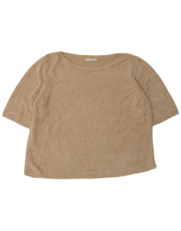 Marks & Spencer Dame Boat Neck Jumper Sweater UK 22 3XL Beige