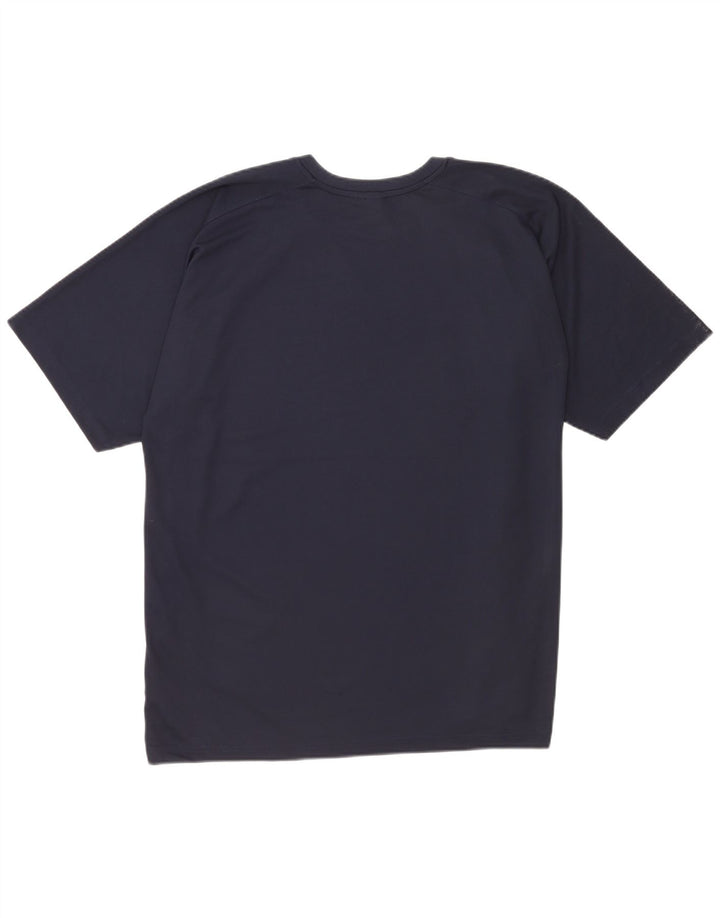 Umbro Herre Grafisk T-Shirt Top Stor Marineblå Colourblock Polyester