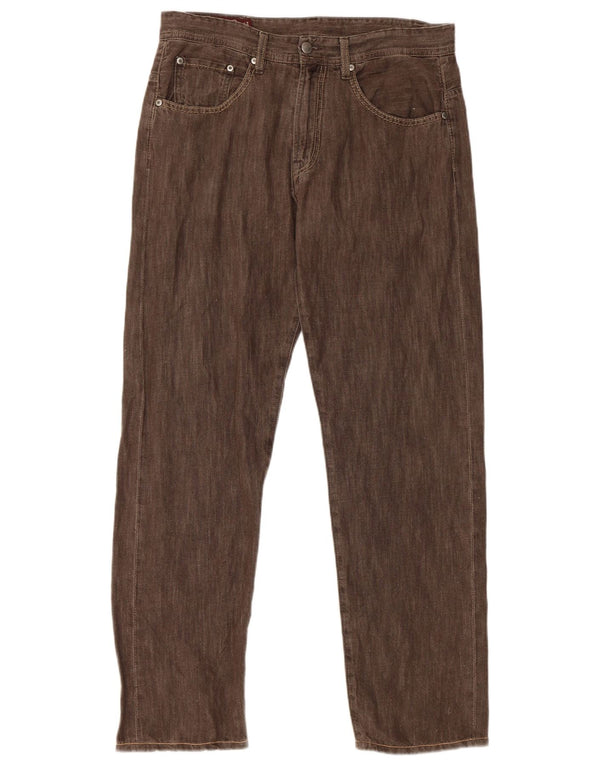 Marlboro Classics Straight Jeans til mænd W33 L30 Brun bomuld
