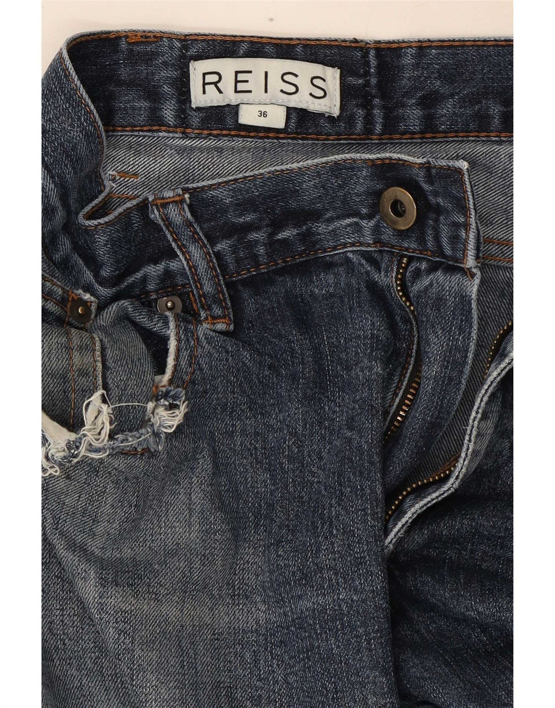 Reiss Straight Jeans til mænd W36 L31 blå bomuld