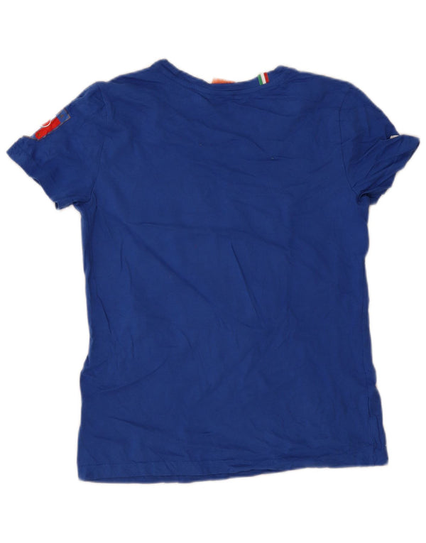 Puma Boys Italia Grafisk T-Shirt Top 13-14 år XL Blå Bomuld