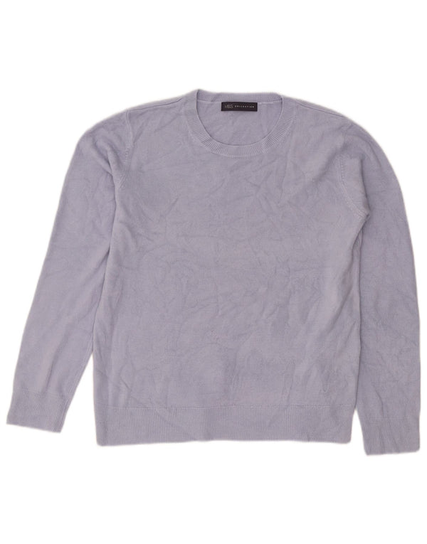 Marks & Spencer Dame sweater med rund hals DK 12 Medium Blue Acryl