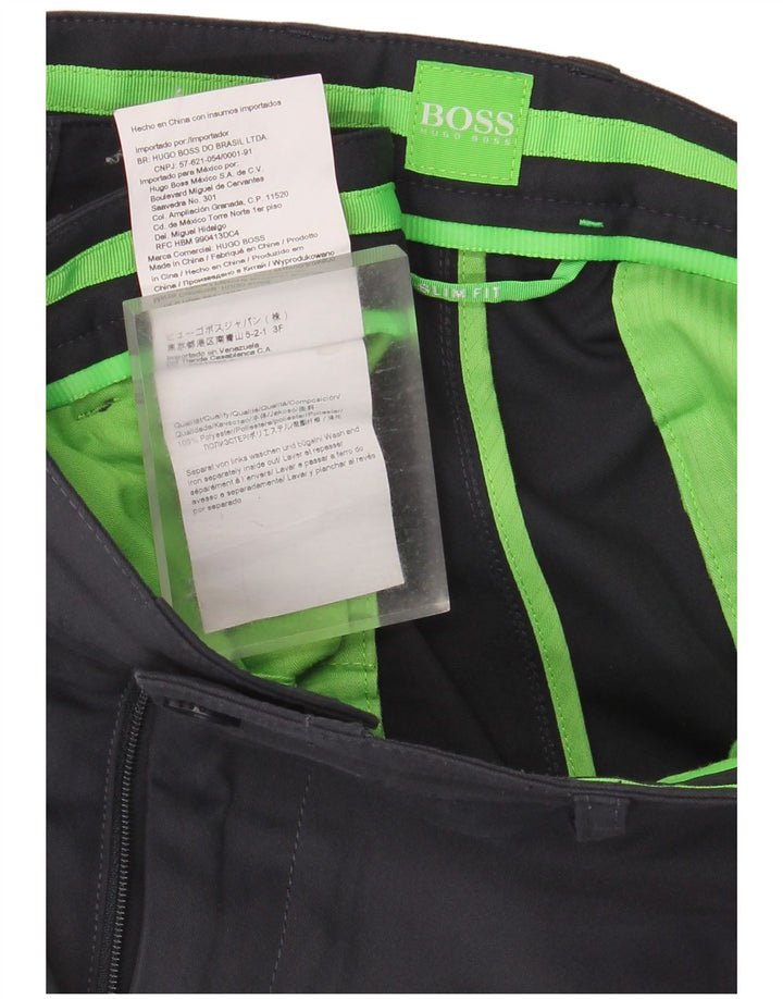 Hugo Boss Herre Lige Chino Bukser IT 48 Medium W32 L32 Marineblå