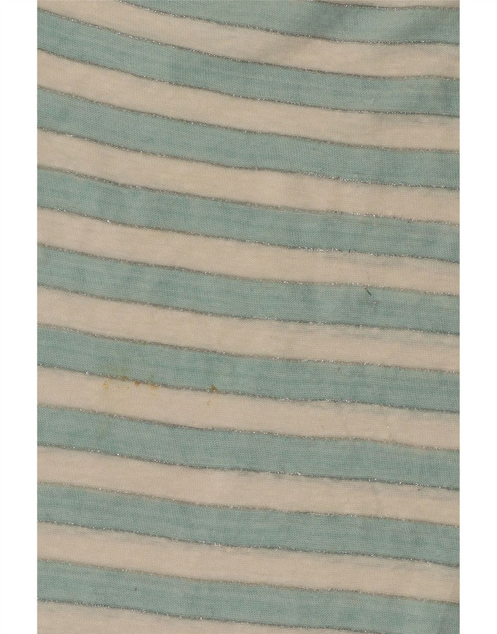 Massimo Dutti Dame Oversized Top 3/4 ærmer UK 10 Lille Blå Stribet