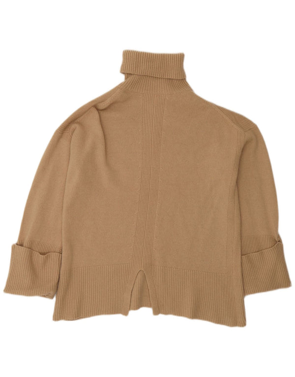 Reiss Dame Oversized rullehals sweater UK 6 XS Beige Uld