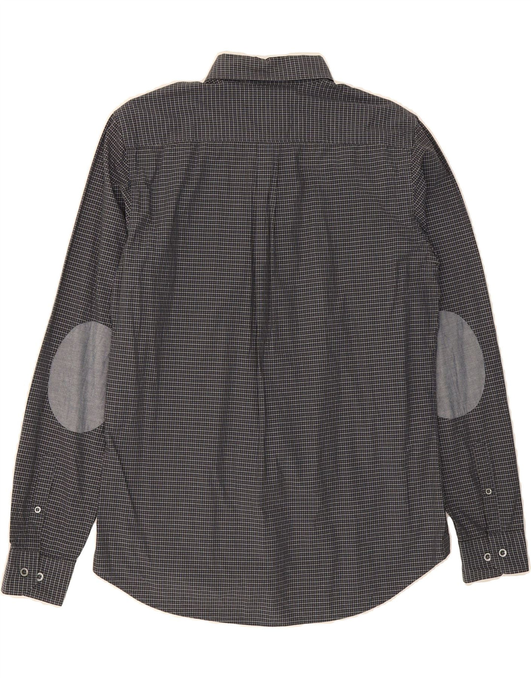 SISLEY Mens Slim Fit Shirt Medium Grey Gingham Vintage Sisley and Second-Hand Sisley from Messina Hembry 
